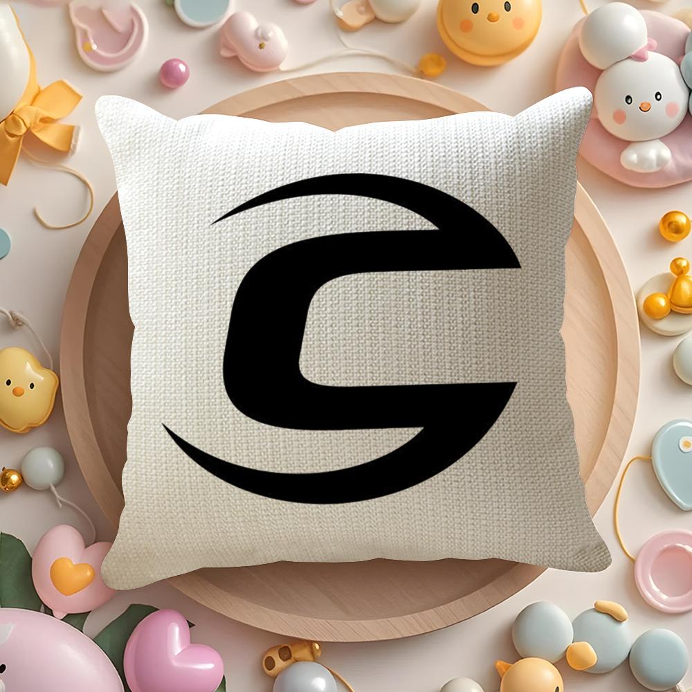 Brand C-C-Cannondaless Cushion Cover Linen Organic Fabric Double-Sided Printing Breathable Pillow Case Sofa Home Decor Gift