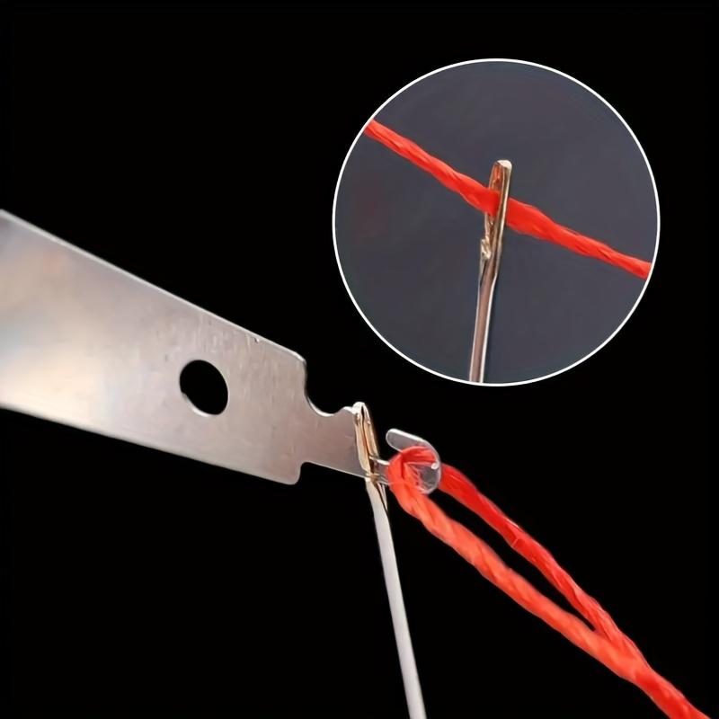 2Pcs Needle Threader, Insert-Type Embroidery Needle Threader, DIY Cross Stitch Accessories