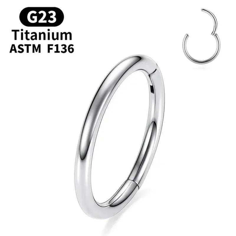

G23 Titanium Nose Piercing F136 Implant Grade 14G 16G 18G 20G Clicker Diaphragm Tragus Piercing Sexy Body Jewelry 16G 1.2x6mm