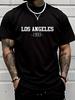 Mens 1993 Printed Sports and Casual Versatile Short Sleeved Tshirt from Los Angeles Pure Cotton Is Comfortable and Suitable