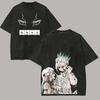 Ishigami Senkuu Dr.STONE Maglietta Anime Vintage Lavata T-shirt Estiva Manica Corta Puro Cotone Magliette Top Abbigliamento Uomo Unisex