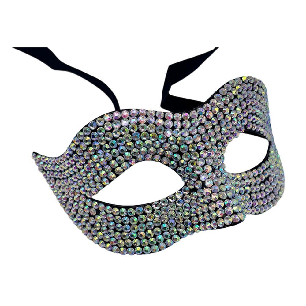 Shiny Acrylic Crystal Rhinestone Eye Mask Luxury Design Masquerade Mask  Halloween Carnivals