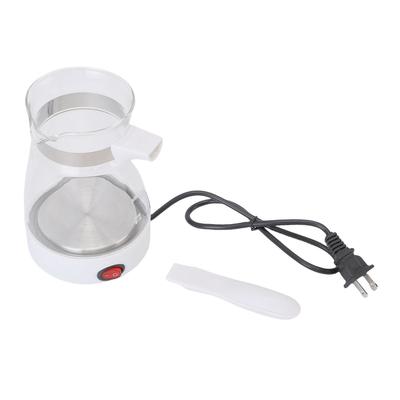Cafetera Turca 600ML 600W Vidrio SUS Cafetera Eléctrica Turca para Té Vino Amarillo Enchufe US