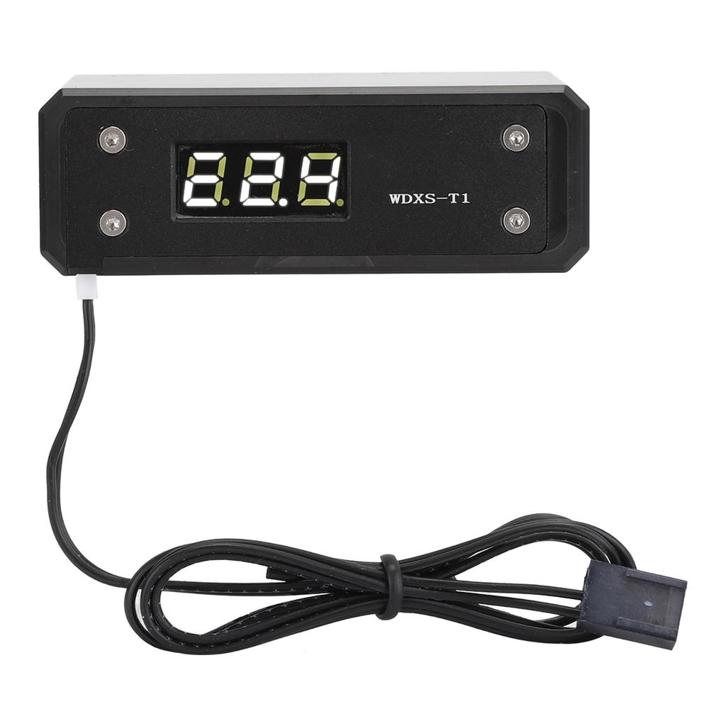 Water Cooling Digital Thermometer G14 Black Panel Red Blue Green White Display(Black Panel White
