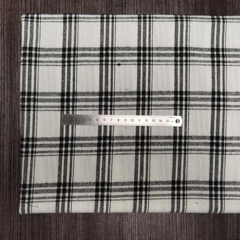 Nueva llegada: Tejido de Algodón Cepillado a Cuadros para Ropa Infantil y de Mujer - Tejido de Franela Jacquard Teñido en Hilo de Poliéster-Algodón.