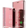 Coque de protection - Samsung - Galaxy A55 5G - Flip Cover - Effet Miroir - Antichoc Rose