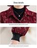 Mom's Chic Cotton Floral Shirt Jacket - Autumn/Winter Casual Style for Middle-Aged Women
