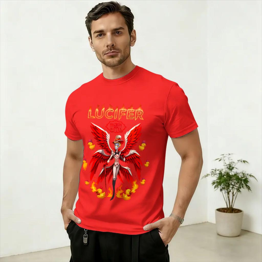 Hazbins Hoteling Vox T Shirt Unisexs Cotton Novelty TShirts Round Collar Tees Short Sleeve Tops 4XL 5XL 6XL