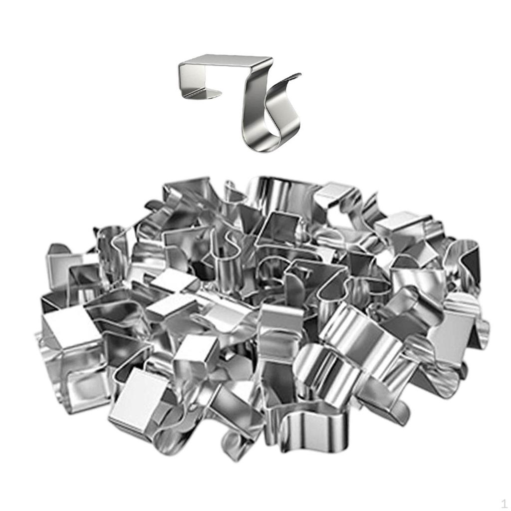 50 kusů Okapových klipů pro Vodotěsné Světelné Věšáky Háčky Střecha Sezónní Osvětlení