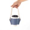 Abnehmbare Perlenketten-Becherhalter PU-Leder Reise-Umweltfreundliche Getränke-Tasche Kaffee-Flaschenabdeckungen Isolierter Teebecher-Halter