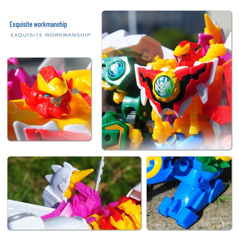 6-in-1 Transforming Mecha: Azure Dragon & Unicorn Adventures