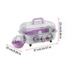 Gerbil Cage 2-Layer Clear Detachable Assembled Nest With Tunnel And Silent Wheel 37x25x22cm Mouse Cage For Exercise Bedding