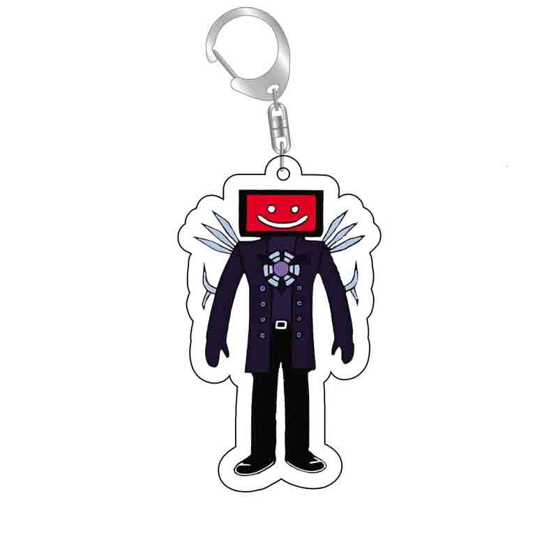 Skibidi Toilet Cameraman Speakerman Acrylic Products Keychain Funny Jewelry Friends Fans Gift Bag Charms Souvenir Accessorie