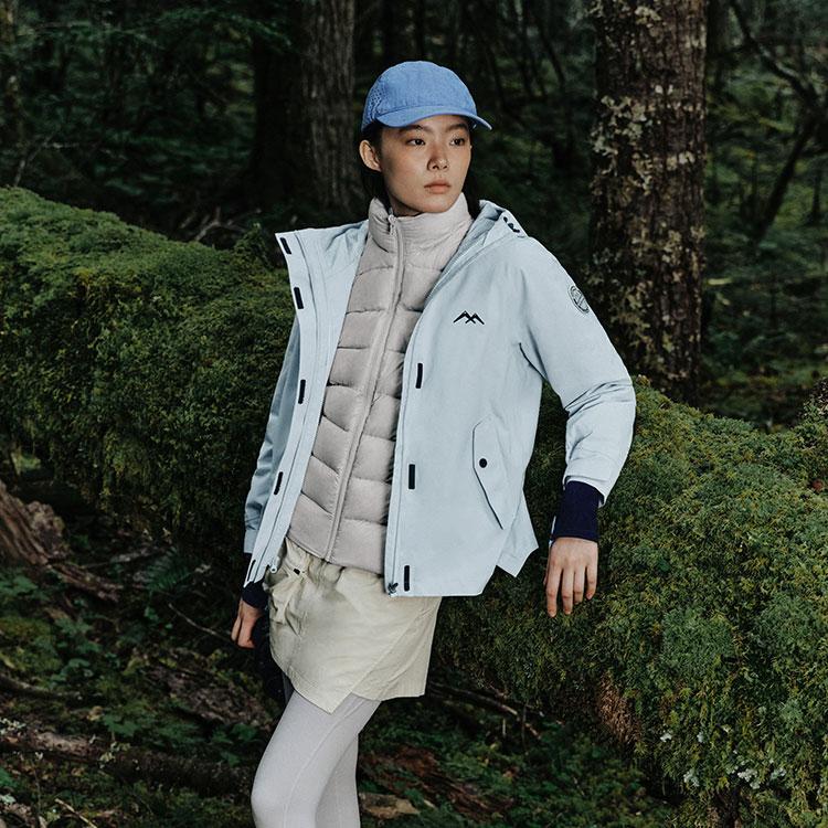 Skechers Magic Cube Series 3 In 1 Warm Down Liner Waterproof Windproof Wear Resistant Outdoor Sports Hiking Travel Commuting Jacket L424W169-022G