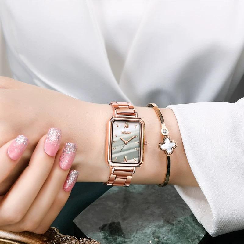 

Women s Fashion Square Green Classic Wrist Retro Small Wristwatch Casual Quartz Watch For Lady