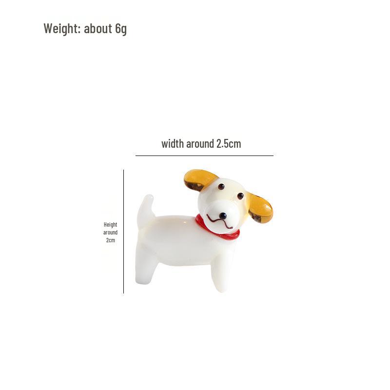 Teddy, Corgi, Shiba Inu, and Pomeranian Glass Animal Ornaments