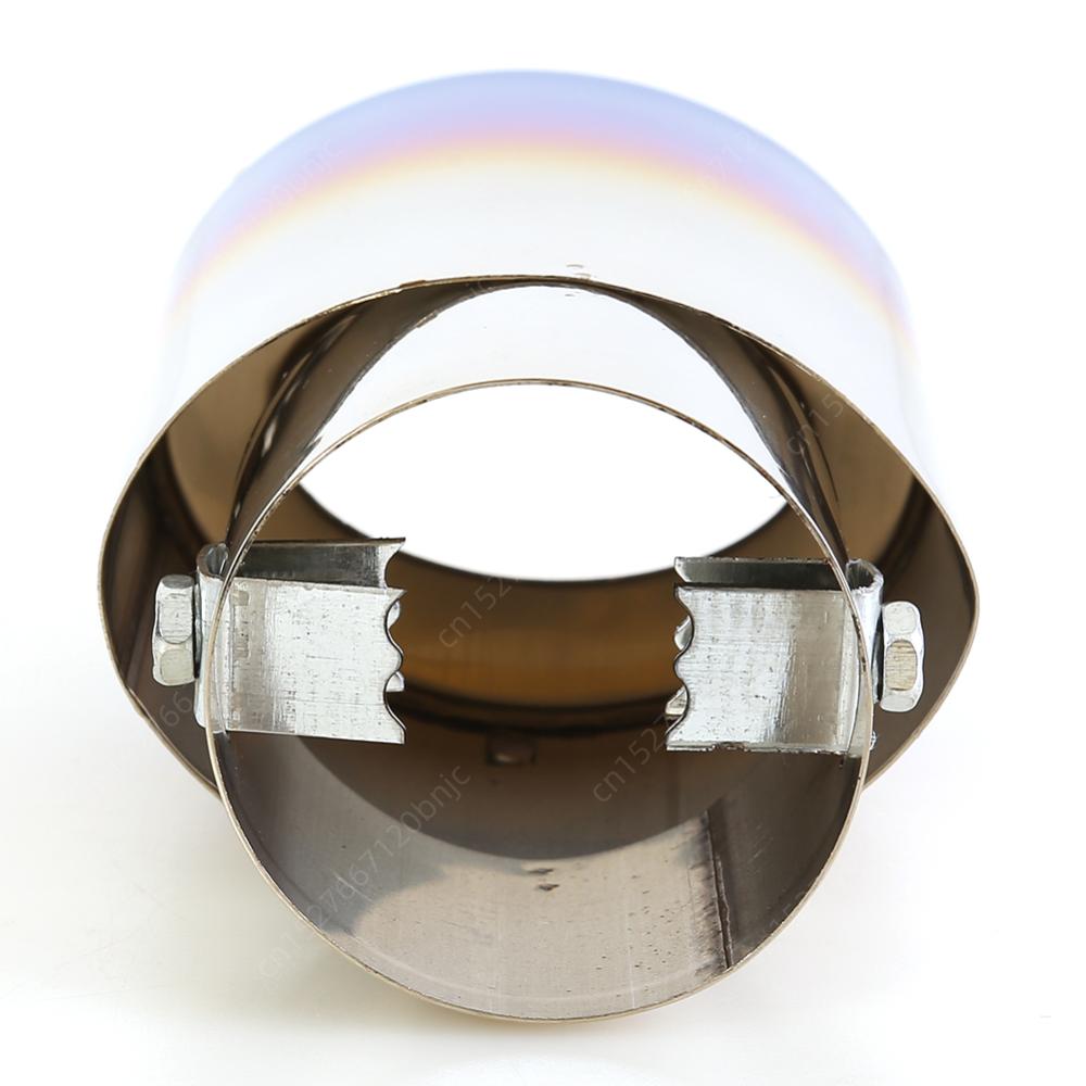 63mm Auto Exhaust Pipe Tip Car Auto Muffler Universal Stainless Steel Trim Tail Tube Auto Muffler Auto Styling Replacement Parts