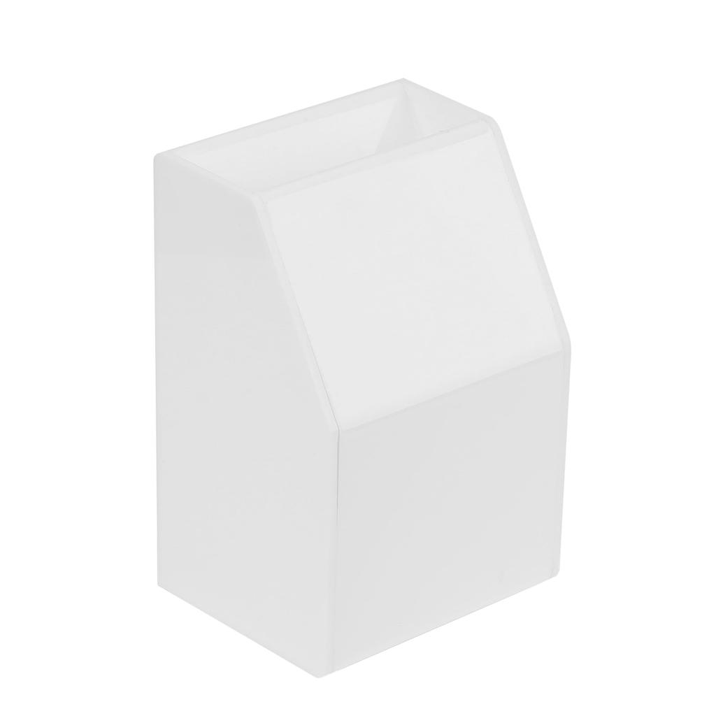 EWOO SUPPLY 12cm key white acrylic donation box with white box wide, built-in type, key, YS-1028