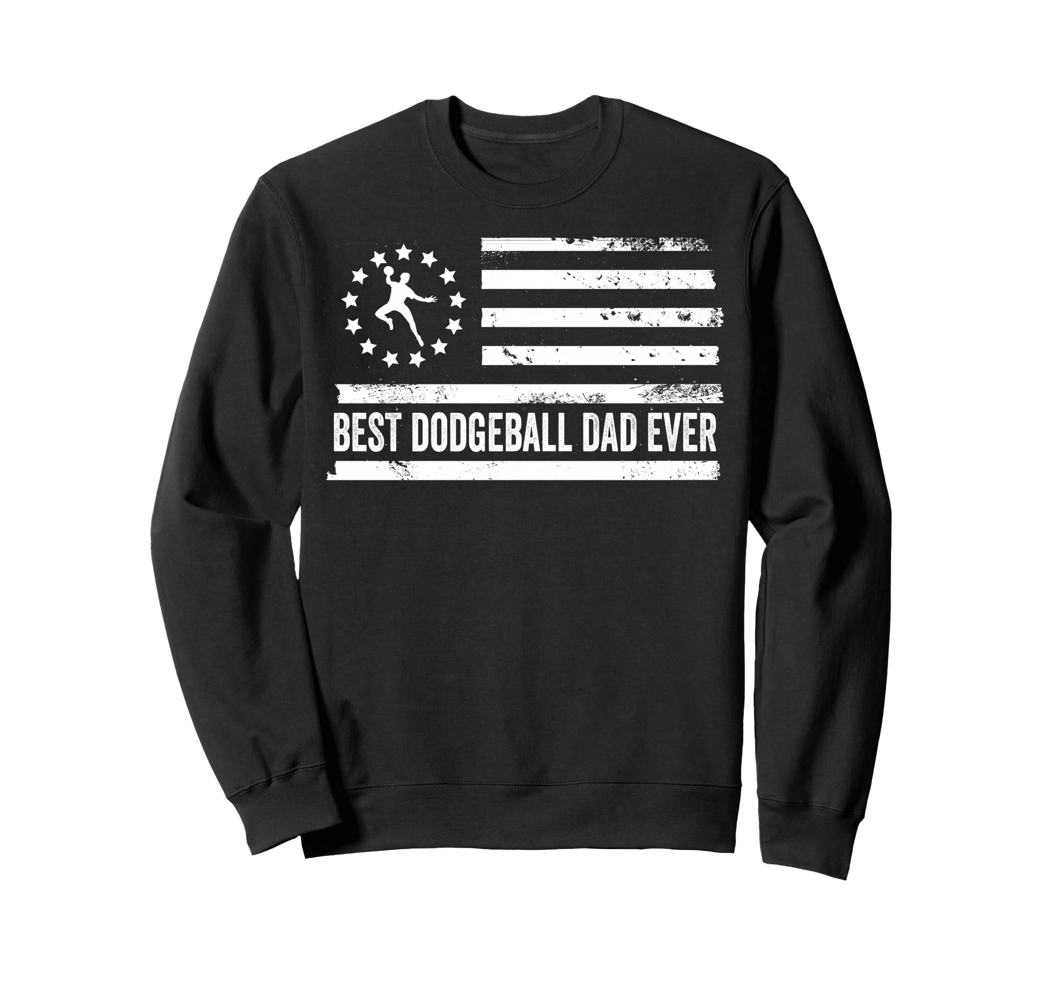 Dodgeball American Flag Patriotic Retro Sweatshirt