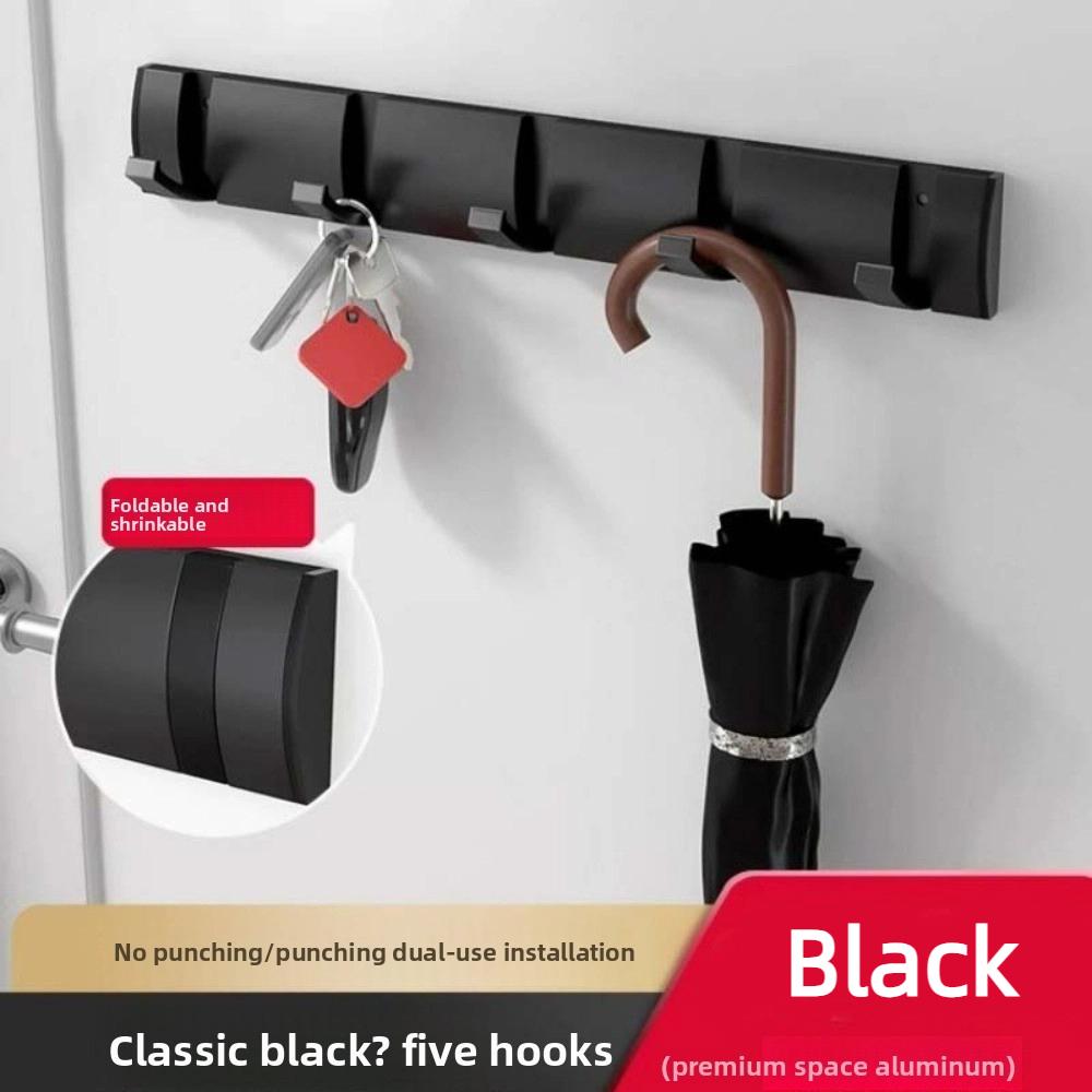 Concealed Folding Door Hook Storage Rack Bathroom Towel Hanger Wall Coat Clothes Hook  Bedroom
