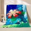 Pokemon Bulbasaur Flannel Throw Blanket for Bed Sofa Home Bedroom Office Travel Children's Cover Blankets Kids Winter Warm Gifts