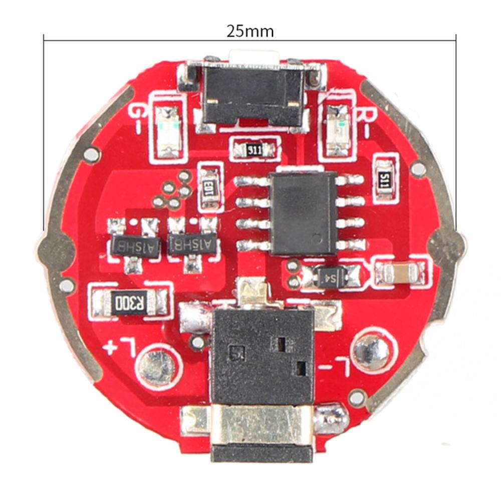 Flashlight with USB28 charging driver board 25mm power supply circuit board T6/L2 bulb 26650 battery