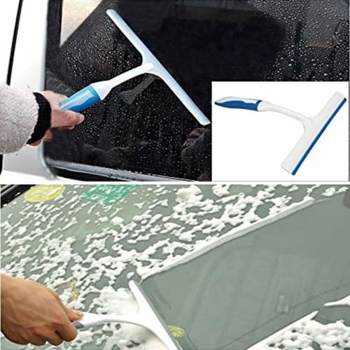 Setokaya Silicone Glass Squeegee, Water-Draining Wiper, T-Shaped Squeegee for Cleaning Car Glass, Windows, Baths, and Bathrooms (GSQ-02)