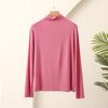 L To 4XL Plus Size Turtle Neck Long Sleeve Tshirts Fall Winter Base Layer T-Shirt Solid Color Modal Comfort Tee Tops Undershirt
