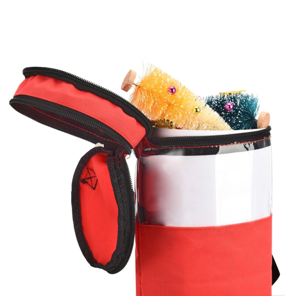 Cylindryczny worek do przechowywania ozdobnego papieru na prezenty Boże Narodzenie Przezroczysta torba Organizer na papier do pakowania prezentów Boże Narodzenie Opakowanie na prezent Boże Narodzenie