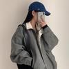 Chic French Retro Gray Woolen Lapel Coat for Women - Winter 2024