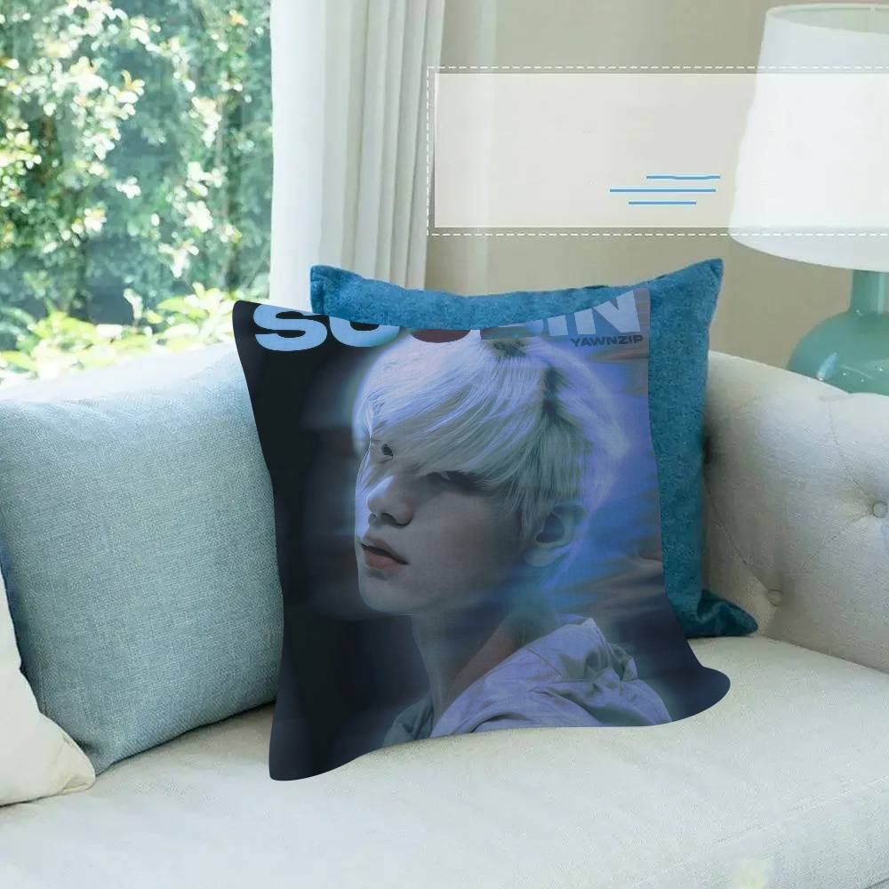 Kpop Group TxT Soobin   Personalized Pillow Dust Cover Bedroom Kids Party Decoration Pillowcase Birthday Children Gift