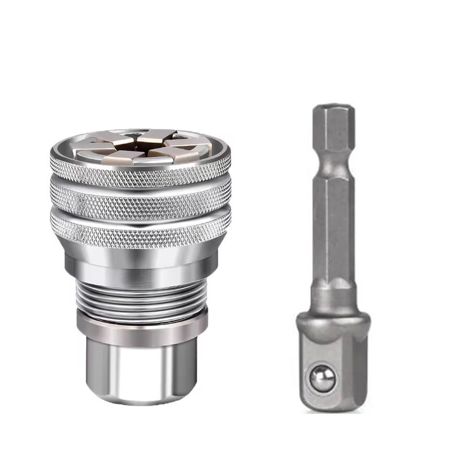 Adjustable magic socket multifunctional hexagonal socket ratchet wrench hand drill screw tightening tool accessory set