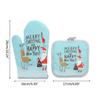 Christmas Kitchen Cooking Microwave Gloves Baking BBQ Potholders Oven Mitts