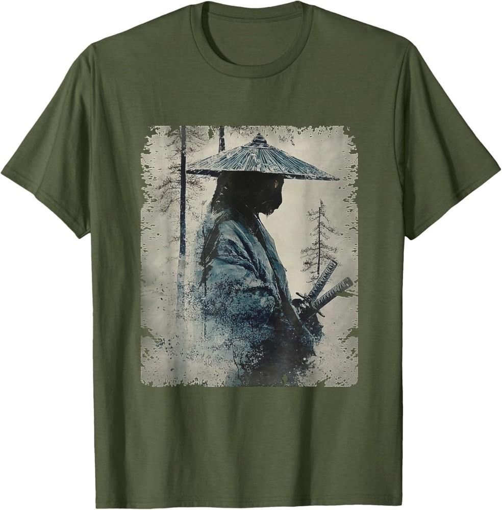 Samurai Cat Japanese Art Anime Gifts Men Women Graphic TShirt Unisex T-Shirt XXXXL