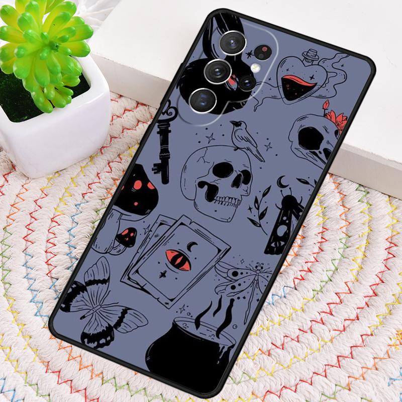 Skull Gothic Creepy Pastel Goth Phone Case For Samsung Galaxy Note 10 Pro S26 S25 S24 S23 S22 Ultra Plus S21 FE S20 Cover