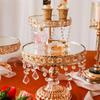 Wrought Iron Luxury Dessert Tray: European High-Foot Pastry Stand for Afternoon Tea Display