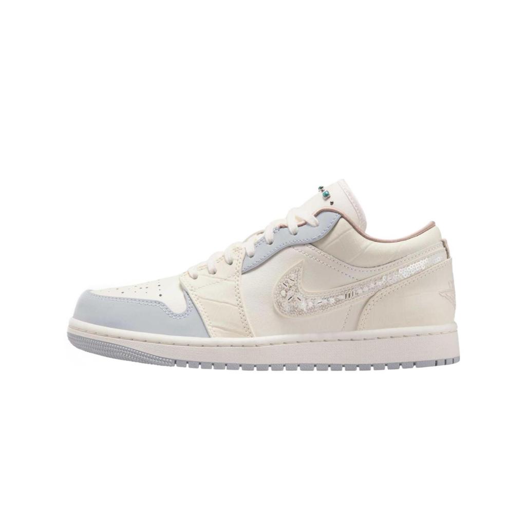 Jordan Air Jordan 1 Sweetheart Princess Low top Vintage Basketball Shoes Women's Milk White IH7323-100(Team196-BOX)