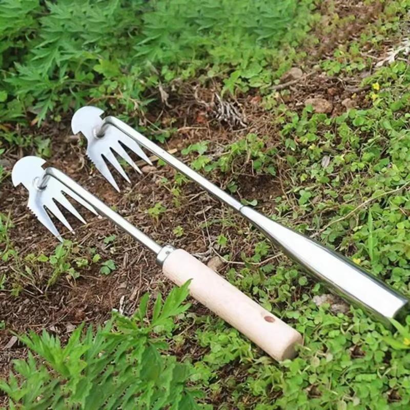 Portable Manual Hoe Weeding Puller Manual Small Hoe Gardening Tool Lawn Root Remover For Gardening Outdoor Digging Tool