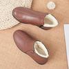 Winter Shoes Elderly Cotton Shoes Soft Sole Medium and Old Short Boots Women's Velvet Warm Boots Flat Cotton Leather Shoes