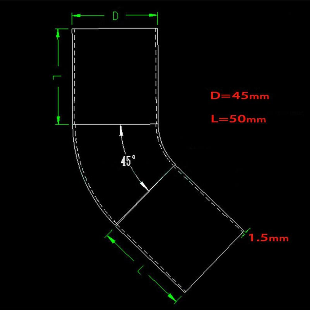 Silver Stainless Steel Elbow with 45 Degree Bending for Automotive Use