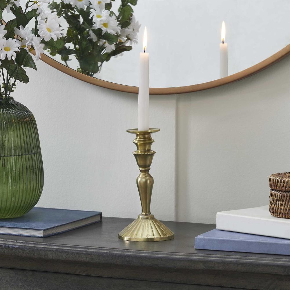 Gold Metal Taper Candle Holder Elegant Decorative Centerpiece Indoor Use Fits 1 Inch Taper Candles Modern Farmhouse Home Decor