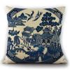 2Pcs Chinese Style Cushion Covers Blue and white Porcelain Printed Throw Pillows Cases Home Sofa Car seat Decor elegant 45x45cm
