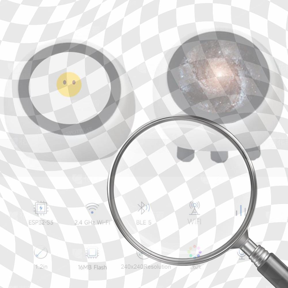 ESP32-S3 Development Board Multi-Function Mini Robot Tabletop Ornaments LCD Display Smart Assistant Robot 1.28in for Home Office