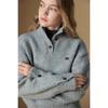 ELLE KIDS Girls' Retro Stand-Up Collar Knit Sweater