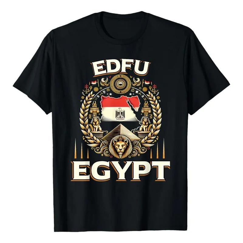 Camiseta Egipcia Edfu Souvenir Con La Bandera De Egipto Y La S