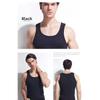 White coarse ribbed tank top for men, summer slim-fit, muscle-enhancing, sleeveless American-style gym sports vest for men