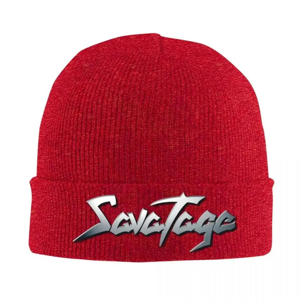 New Women Unisex Cuff Beanie Savatage Band Merch Winter Skull Knitted Hat Cap Bonnet Knit Hat