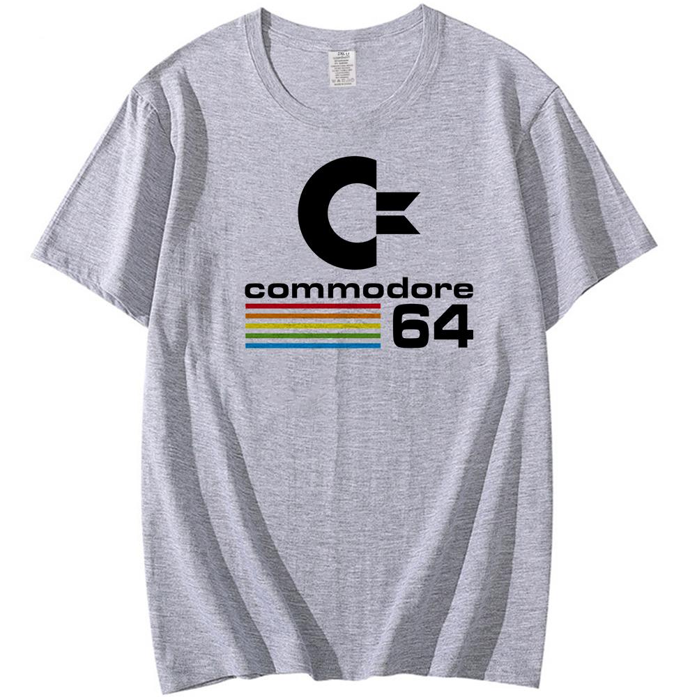 Loose Men T-shirts Summer Commodore 64 Print T Shirt C64 SID Amiga Retro Cool Design Street Short Sleeve Top Tee Clothing