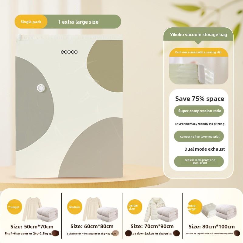 No-Pump Vacuum Bag Compression Bag Storage Organizer Packing Artifact Household Clothes Quilt Special Bag