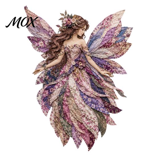 Fabric Craft Supplies Flower Fairy Patchwork DIY Kit, Layered Sewing Floral Wall Decoration Kit for Adults, Whimsical Home Decor